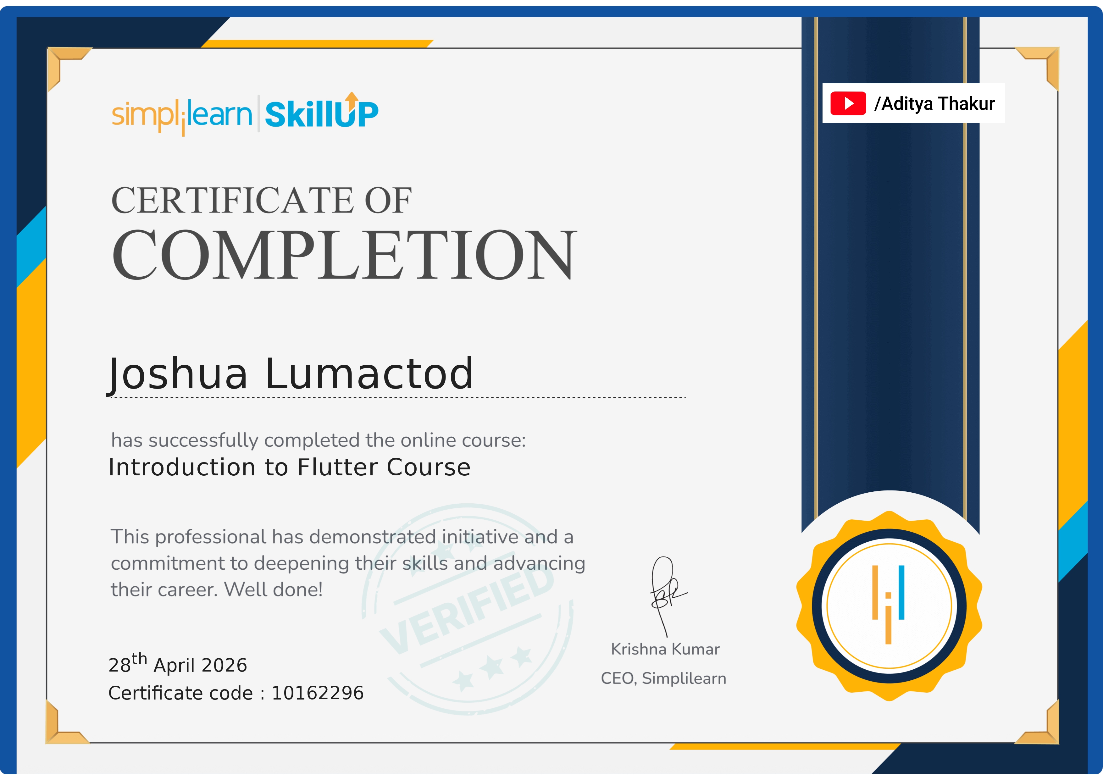 Certificate